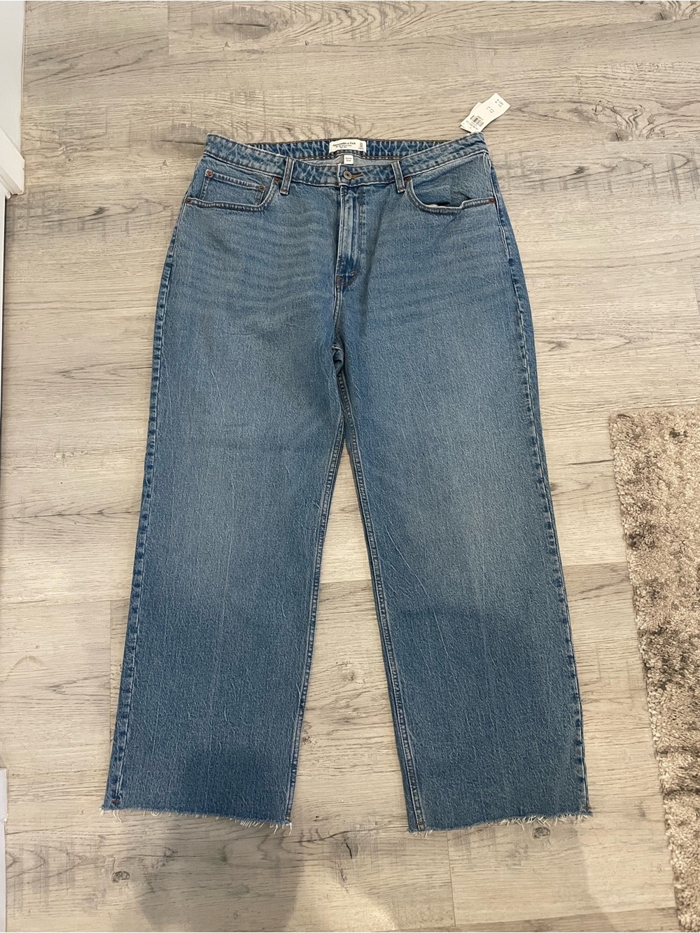 Abercrombie & Fitch Mid Wash Straight Leg Jeans